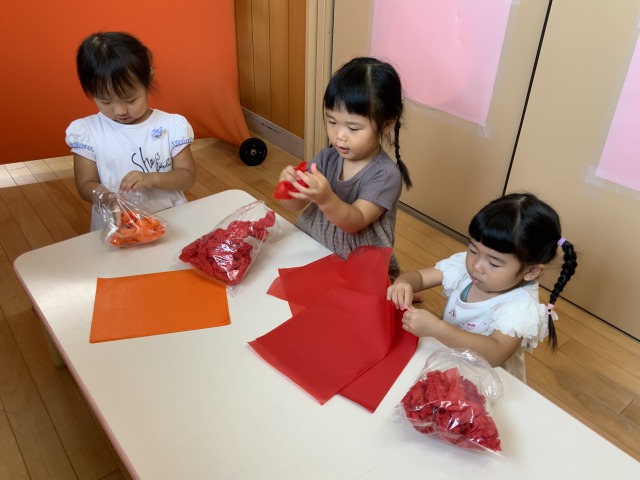 2歳児 秋の製作 すえさみこども園 石川県小松市